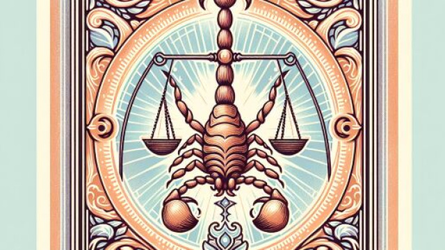 La carta della Giustizia e il segno dello Scorpione. © Immagine creata con Dall-E