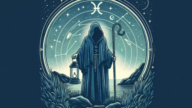 L'immagine mostra la carta dell'Eremita ispirata ai Pesci. © Immagine creata con Dall-E