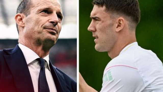 Massimiliano Allegri e Dusan Vlahovic © Juventus FC