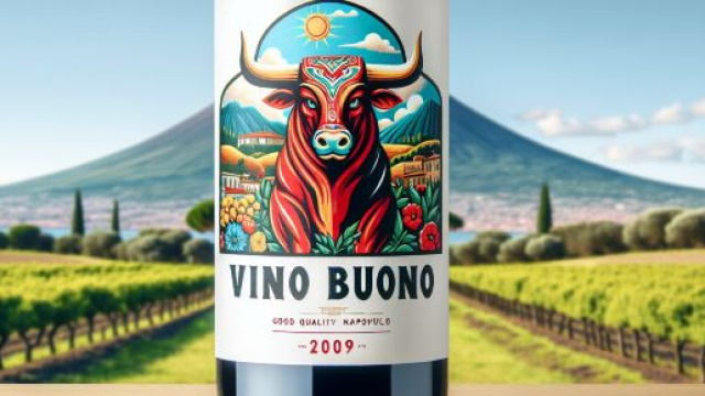 Numero 45 della Smorfia napoletana, il vino buono per il Toro. © Immagine creata con Dall-E