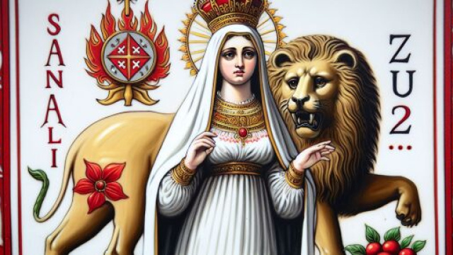 Numero 8 della Smorfia napoletana, 'a Maronna. © Immagine creata con Dall-E
