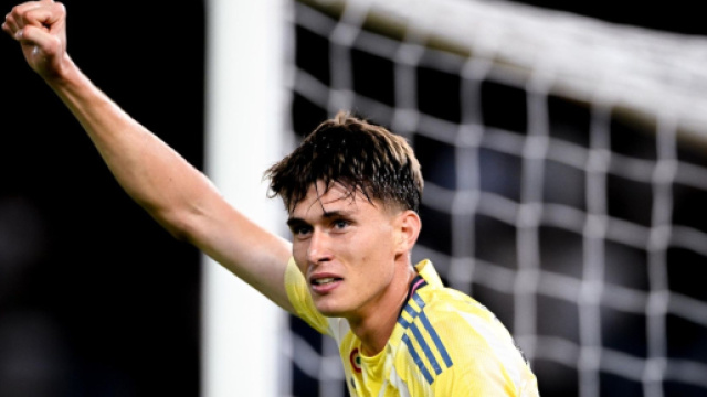 Nicolò Savona esulta dopo un gol con la Juventus © Instagram