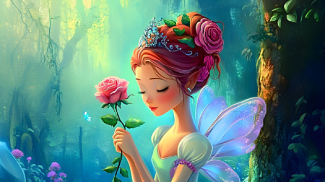 Fatina con una rosa © Immagine di Pixabay