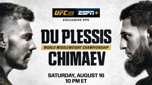 UFC 319: Du Plessis vs. Chimaev in streaming su Discovery+