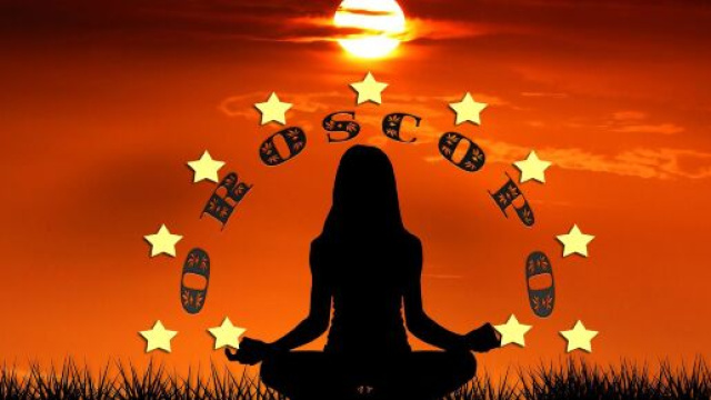 Figura yoga con le stelle dell'oroscopo - &copy; Roberta Carsoli.