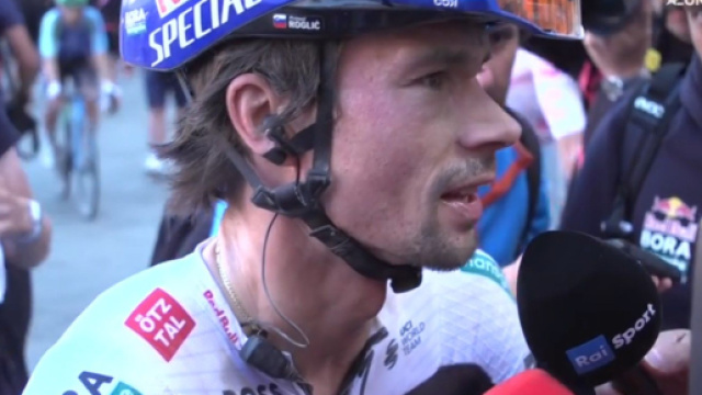 Primož Roglič – © Screenshot Eurosport.