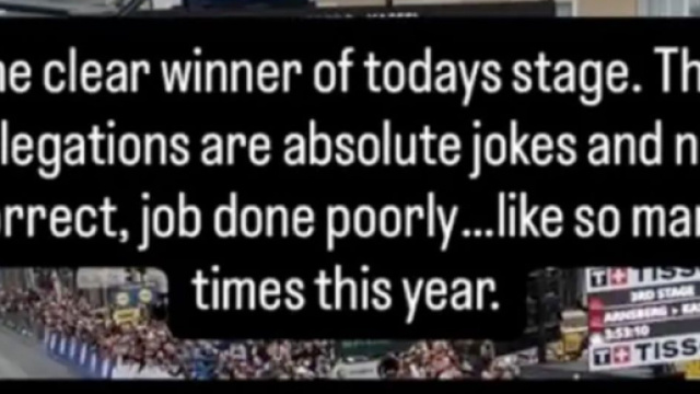 Il post di Tadej Pogačar – © Instagram / Pogačar.