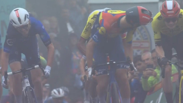 Jonas Vingegaard e Giulio Ciccone – © Screenshot Eurosport.