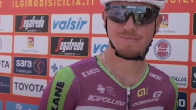 Filippo Fiorelli, uno dei nuovi della Visma - &copy; Screenshot Eurosport