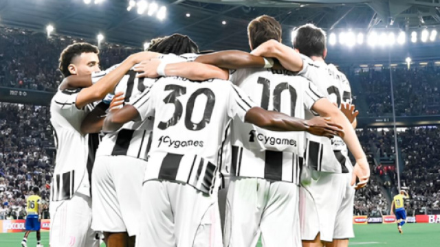 I giocatori della Juventus che esultano durante Juventus vs Parma della prima giornata - Foto Profilo &copy; Instagram Juventus