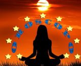 Figura yoga con le stelle dell'oroscopo - © Roberta Carsoli.