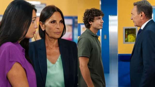 Antonietta (Rita Rusciano), Marina (Nina Soldano), Roberto (Riccardo Polizzy Carbonelli), Vinicio (Gianluca Spagnoli) © Un Posto al Sole Rai