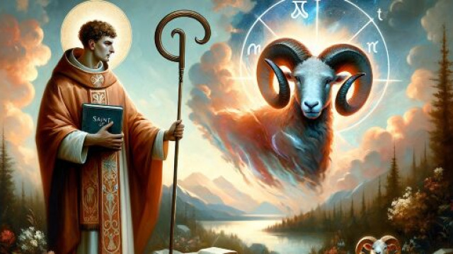 Numero 13 della Smorfia napoletana, Sant'Antuono, per il segno Ariete. &copy; Immagine creata con Dall-E