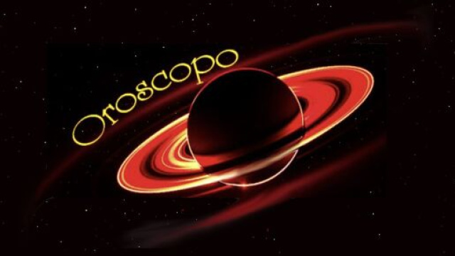 Saturno con anelli e scritta oroscopo - © Roberta Carsoli.