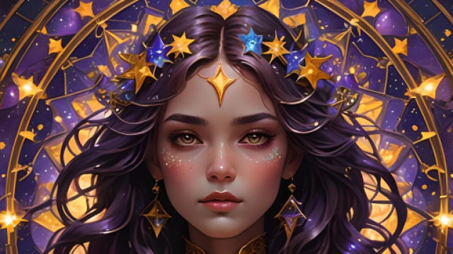 Volto di fanciulla splende tra luci e pietre preziose - © Pixabay IA.