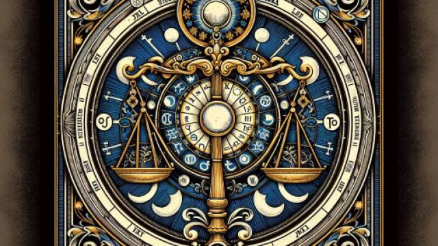 La carta dei tarocchi La Ruota della Fortuna illumina la Bilancia. © Immagine creata con Dall-E