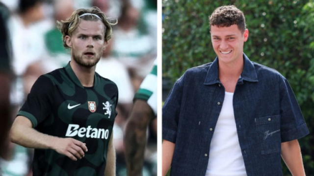 Morten Hjulmand, dello Sporting Lisbona – Foto © UEFA / Benjamin Pavard, dell'Inter – Foto © Inter.