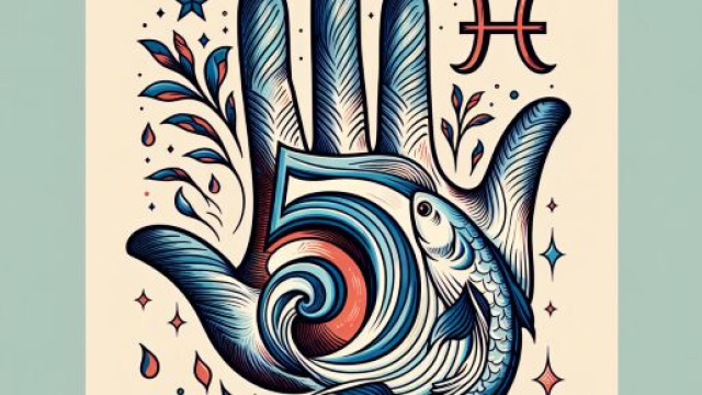 Numero 5 della Smorfia napoletana, 'a mano per i Pesci. © Immagine creata con Dall-E