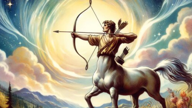 Immagine del Carro dei tarocchi in associazione con il Sagittario, simbolo di avventura e determinazione. © Immagine creata con Dall-E