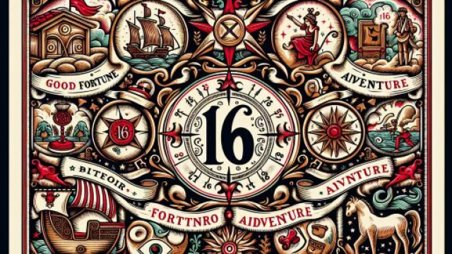 Numero 16 della Smorfia napoletana, 'o culo per il Sagittario, simbolo di fortuna e avventura. © Immagine creata con Dall-E