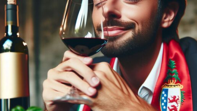 Numero 45 della Smorfia napoletana, 'o vino bbuono per la Bilancia. © Immagine creata con Dall-E