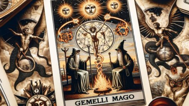 Tarocchi del Mago e segno dei Gemelli. © Immagine creata con Dall-E