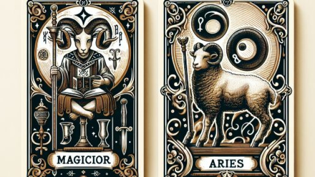 Tarocchi del Mago per il segno dell'Ariete. © Immagine creata con Dall-E