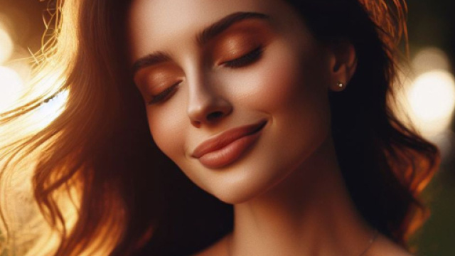 Volto di donna in atteggiamento sereno - © Pixabay IA.