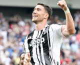 Dusan Vlahovic esulta dopo un gol © Juventus FC