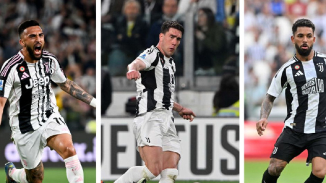 Nico Gonzalez, Dusan Vlahovic, Douglas Luiz © Juventus