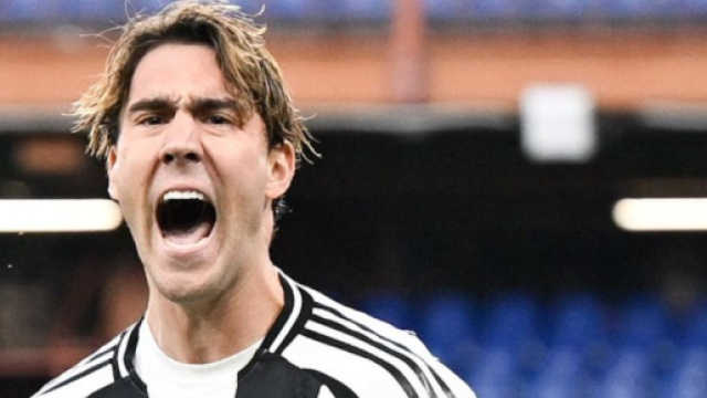 Dusan Vlahovic esulta dopo un gol © Juventus FC