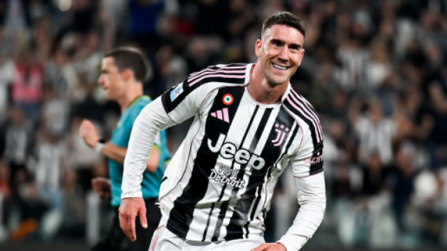 Dusan Vlahovic esulta dopo un gol © Juventus FC