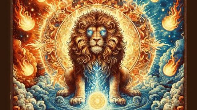 Immagine rappresentante il segno del Leone con animo ardente © Immagine creata con Dall-E