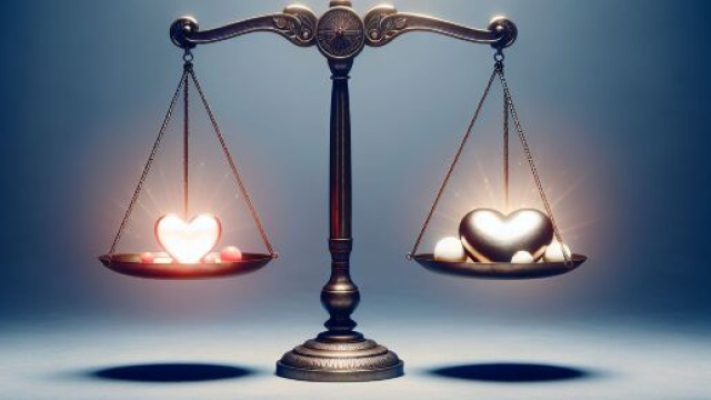 I Bilancia guidano nelle relazioni, segnando un giorno di intesa perfetta. &copy; Immagine creata con Dall-E