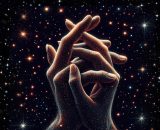 Mani intrecciate tra le stelle - © Foto Pixabay IA.