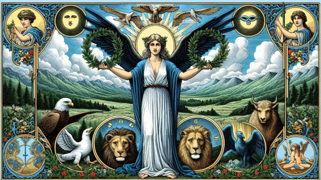 Illustrazione ispirata al Mondo dei tarocchi per i Vergine © Immagine creata con Dall-E