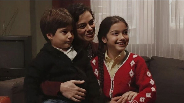 Nisan, Bahar e Doruk in una scena de La forza di una donna © Mediaset.