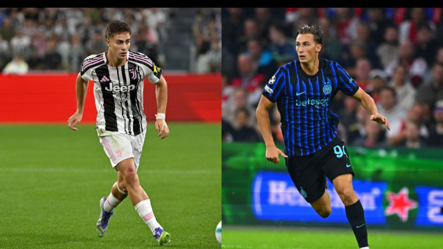 Kenan Yildiz, attaccante della Juventus. Foto &copy; Juventus FC. Francesco Pio Esposito, attaccante dell'Inter. Foto &copy; Inter