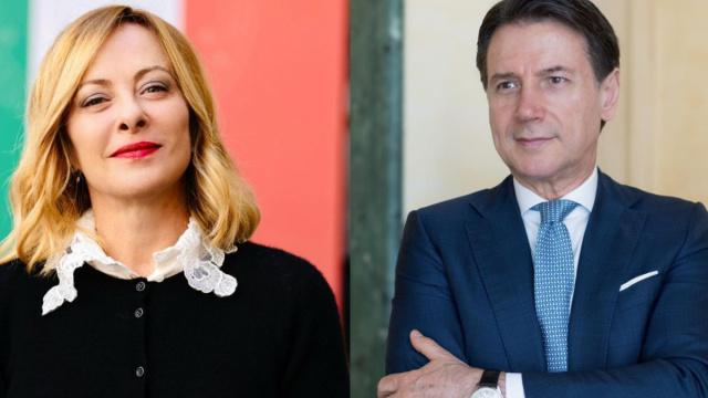 Giorgia Meloni e Giuseppe Conte (© Facebook)