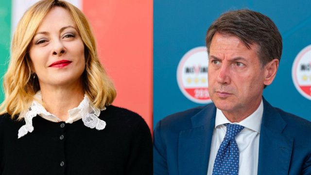 Giorgia Meloni e Giuseppe Conte (© Facebook)