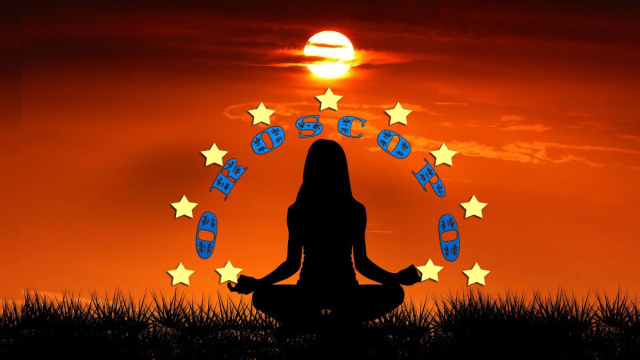 Figura yoga con le stelle dell'oroscopo - © Roberta Carsoli.