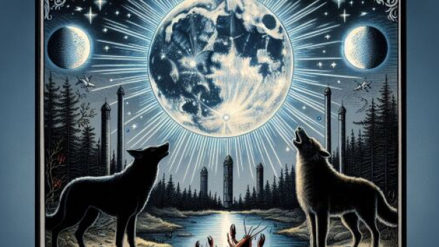 Arcano Maggiore XVIII La Luna nella lettura dei tarocchi per l'Ariete il 7 settembre. &copy; Immagine creata con Dall-E