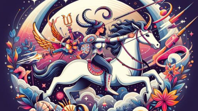Il Sagittario guida con il suo dinamismo una giornata di scoperte e stabilit&agrave;. &copy; Immagine creata con Dall-E