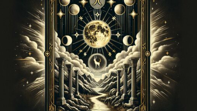 La carta della Luna guida i Capricorno in un viaggio interiore. © Immagine creata con Dall-E