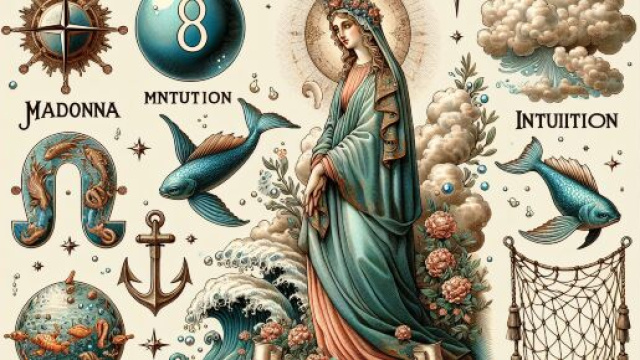 Numero 8 della Smorfia napoletana, 'a Maronna per il segno dei Pesci. &copy; Immagine creata con Dall-E