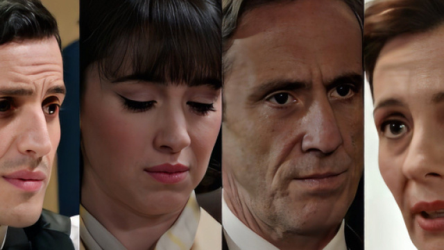Salvatore, Elvira, Andrea e Luisa - screenshot © Rai 1.