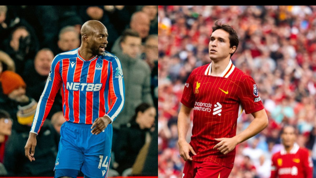 Jean-Philippe Mateta, attaccante del Crystal Palace. Foto &copy; Crystal Palace. Federico Chiesa, attaccante del Liverpool. Foto &copy; Liverpool