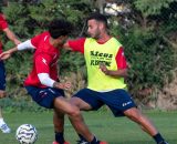 Il centrocampista Andrea Gallo durante un allenamento con il Crotone - &copy; Facebook / FcCrotone