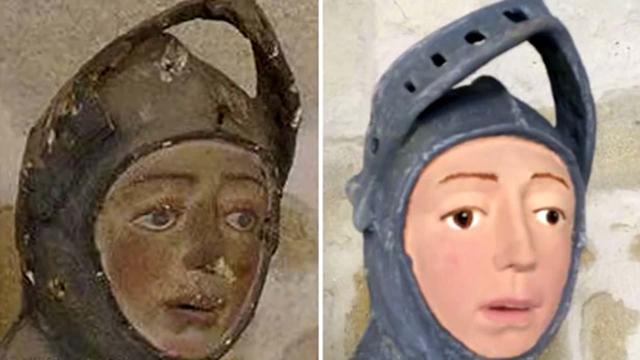 Spanish priceless statue of St. George turned into a cartoon by local teacher