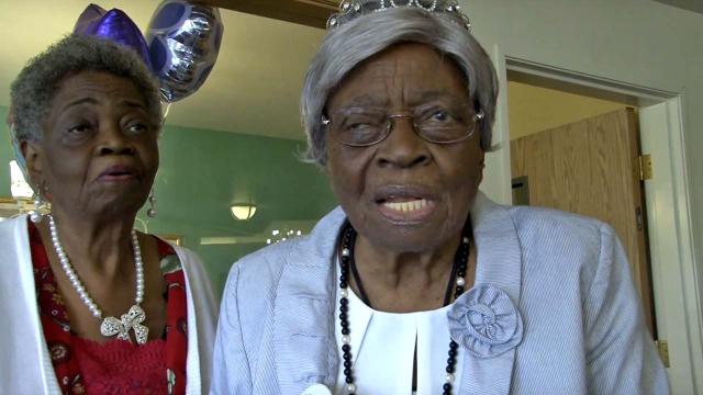 100-year-old woman takes a run to celebrate her birthday